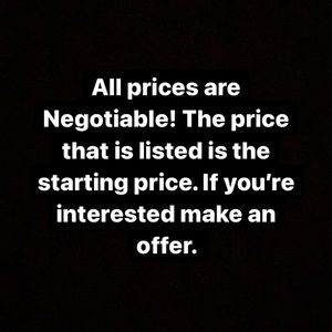 All prices are negotiable